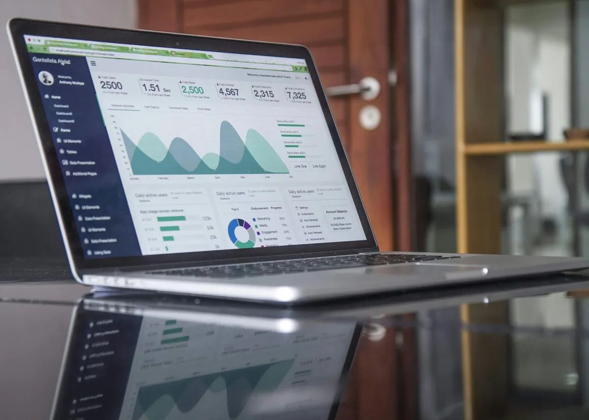 about us background image showing a client's dashboard